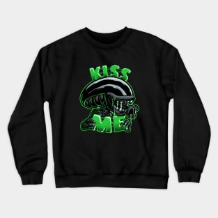 Kiss Me - Green Crewneck Sweatshirt